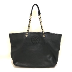 トリバーチ　レザー　チェーントートバッグ