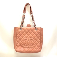 シャネル　チェーントートバッグ　キャビアスキン